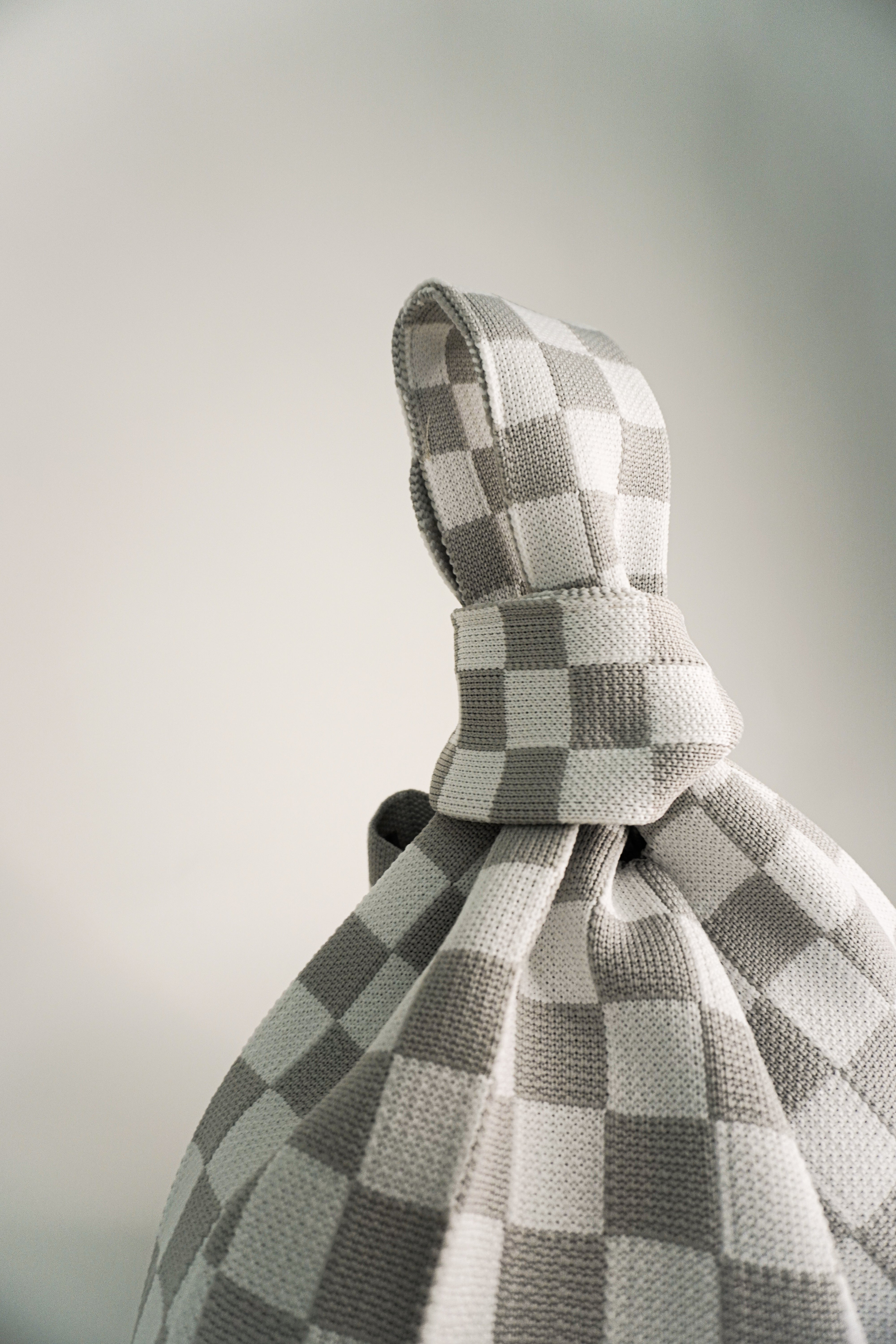 Classic Checkered Grey Handbag