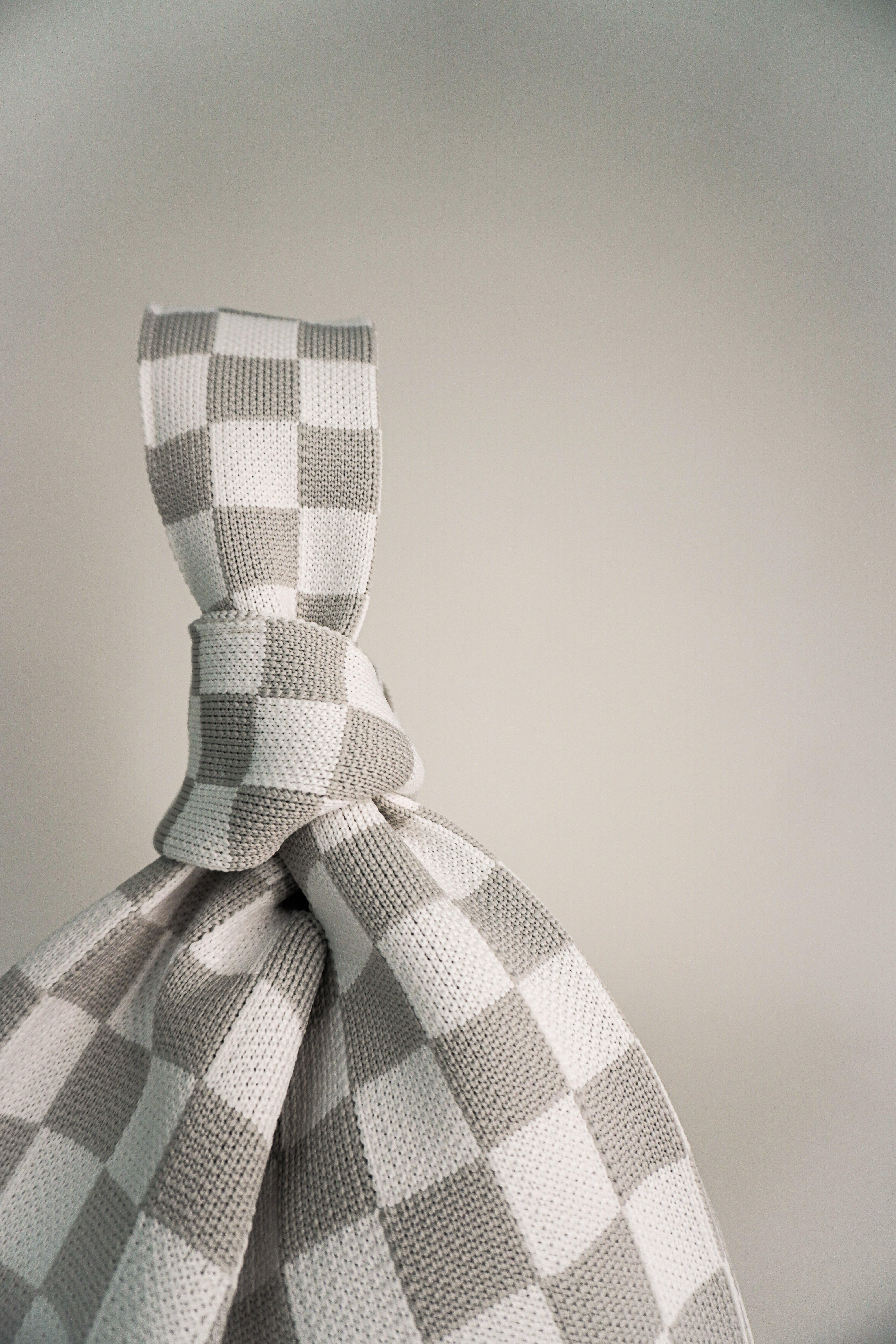 Classic Checkered Grey Handbag