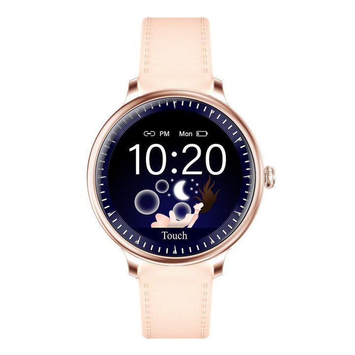 Luxury Modern Stylish Women Smart Watch With Round Screen Smartwatch For Girl Woman and Ladies With Heart Rate Monitor Compatible For Android and IOS Sistems