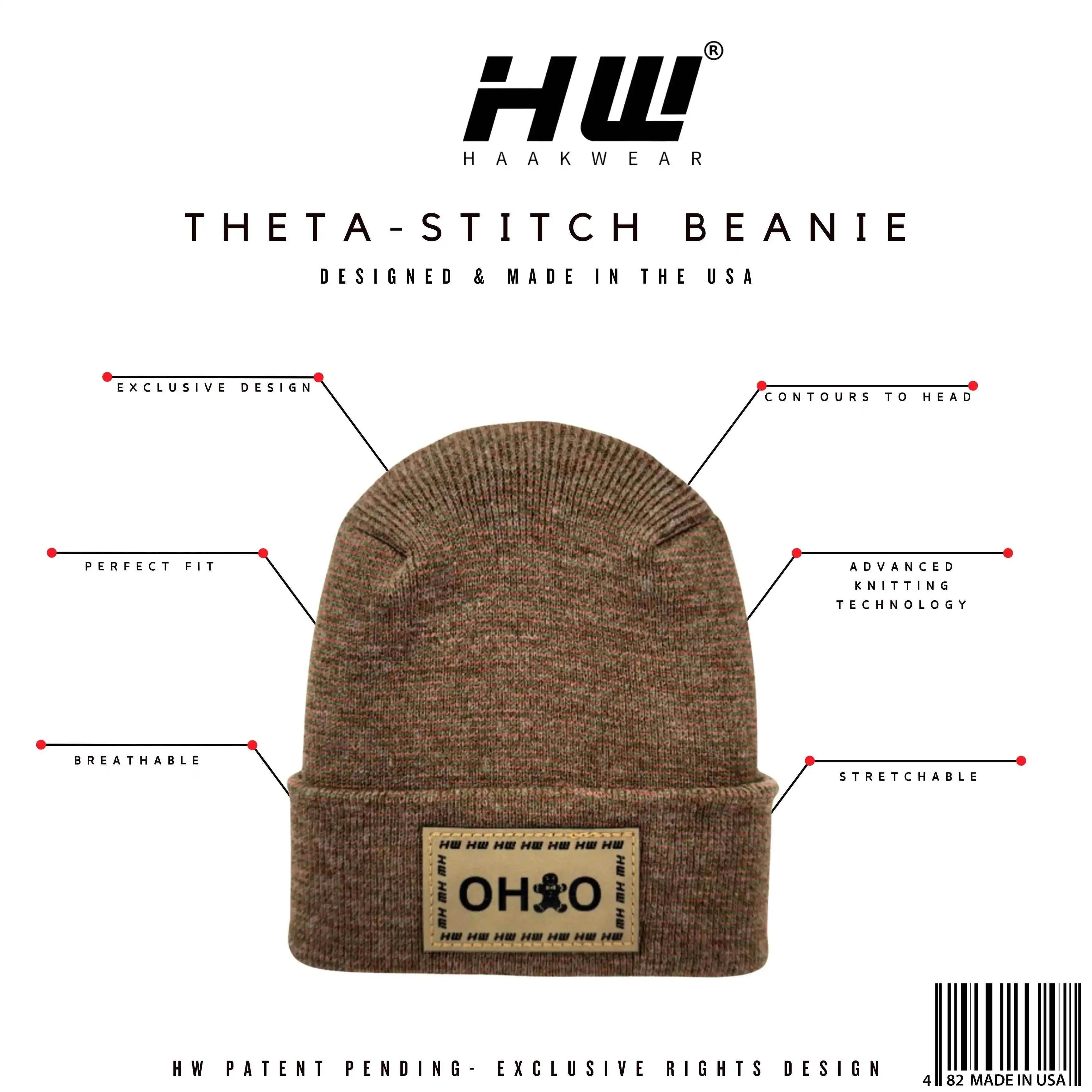 H Stitch Beanie, Ohio Cookie Knit Hat