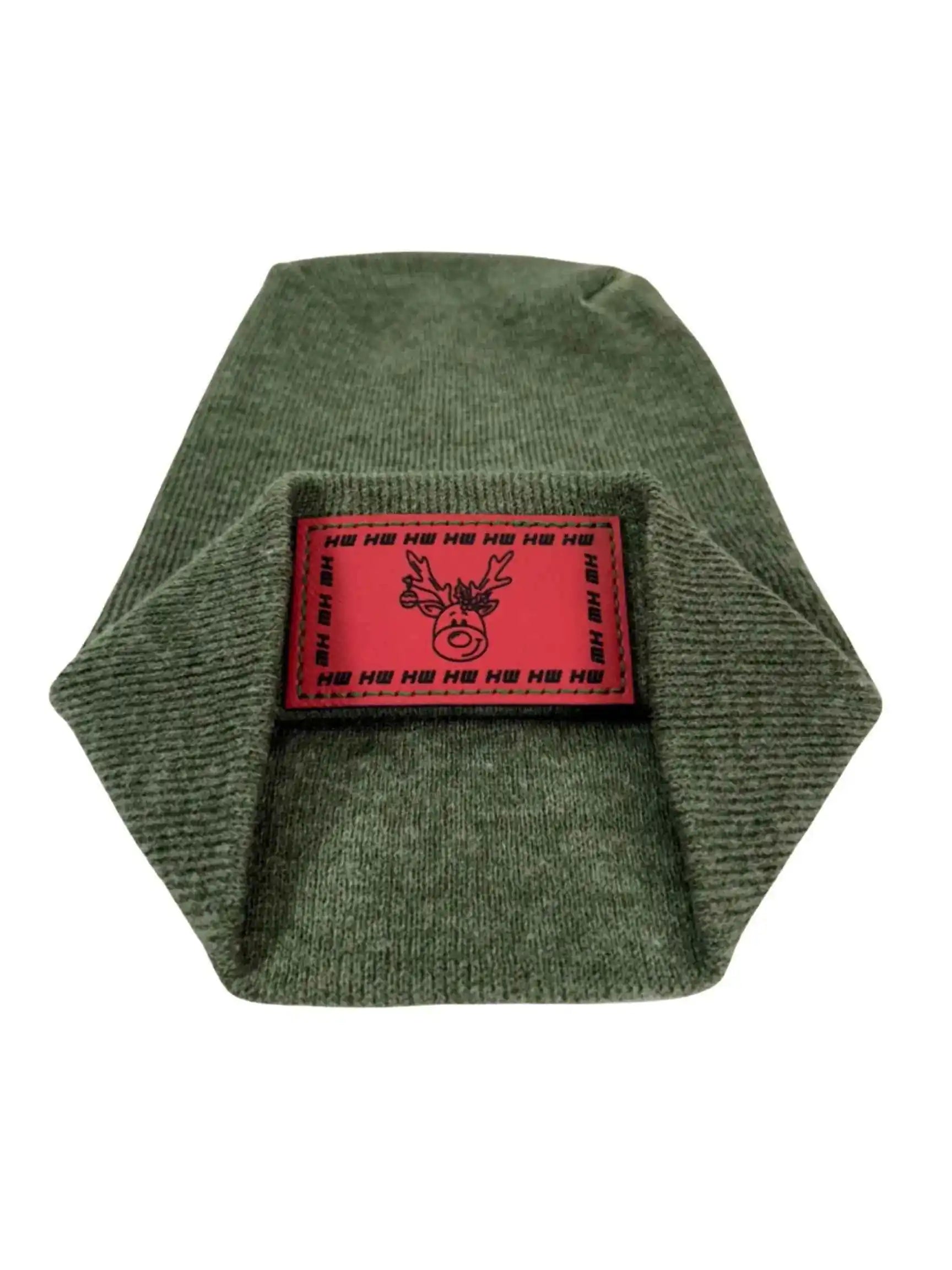 H Stitch Beanie, Reindeer Christmas Red Beanie