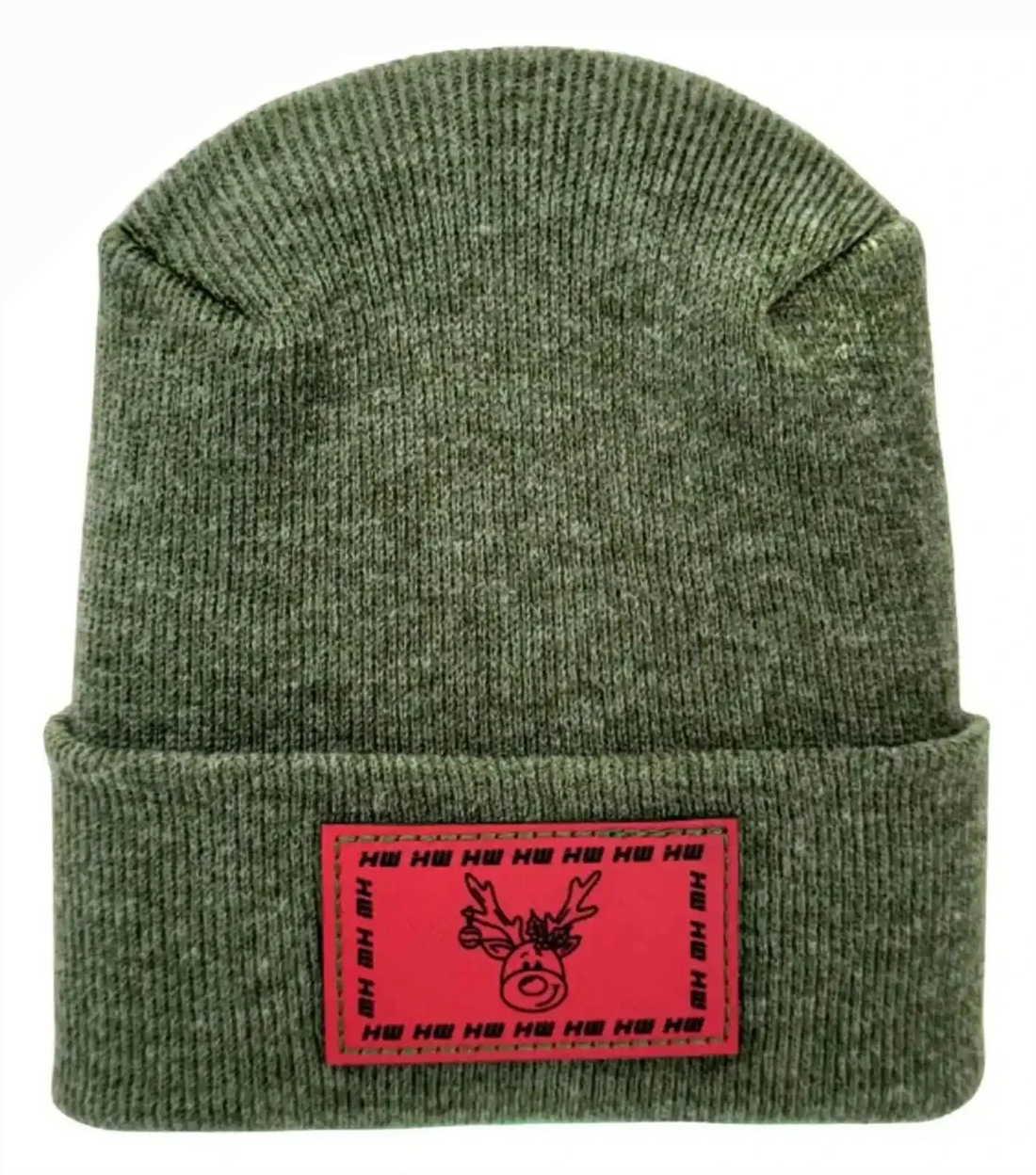 H Stitch Beanie, Reindeer Christmas Red Beanie