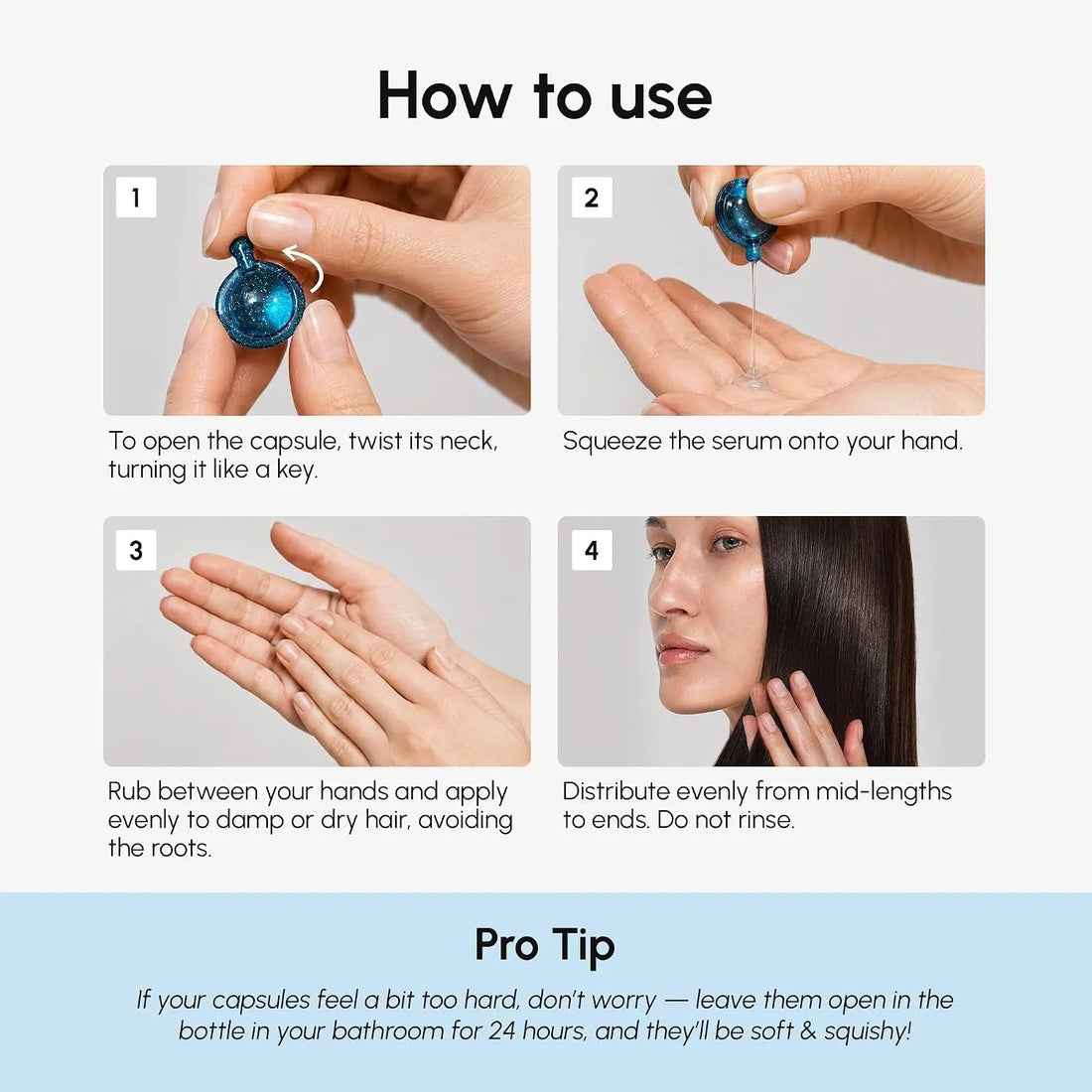Keratin Oil Capsules for Frizz Control
