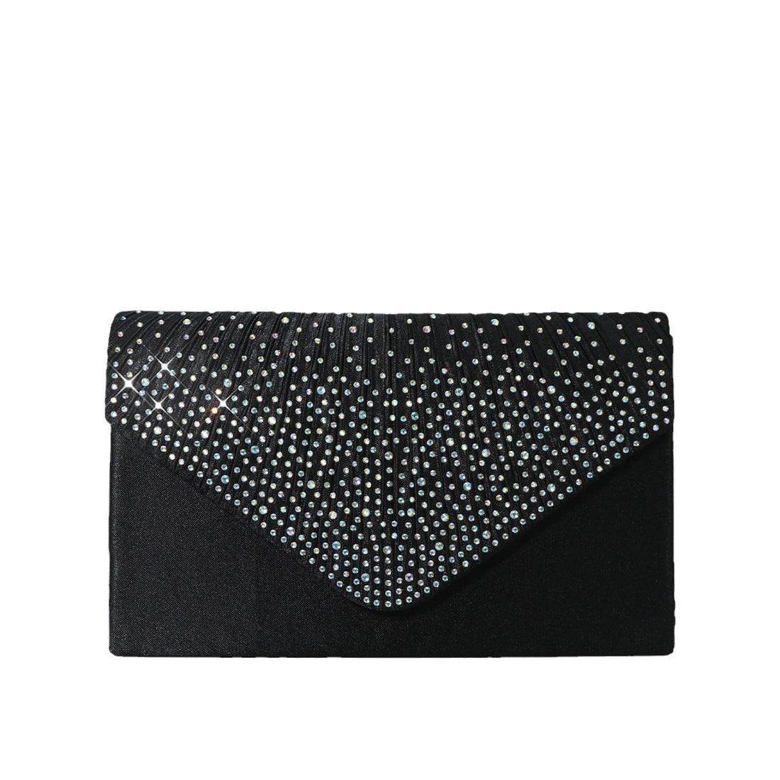 Colorful hot diamond black clutch