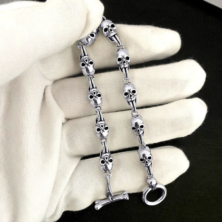 Retro and trendy skull bracelet