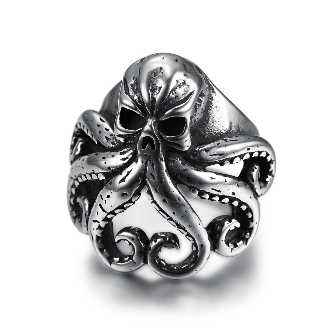 Pirate octopus tentacle punk style ring