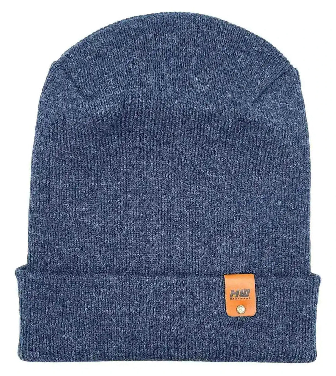 Patented H Stitch Cuffed Beanie, Denim Blue