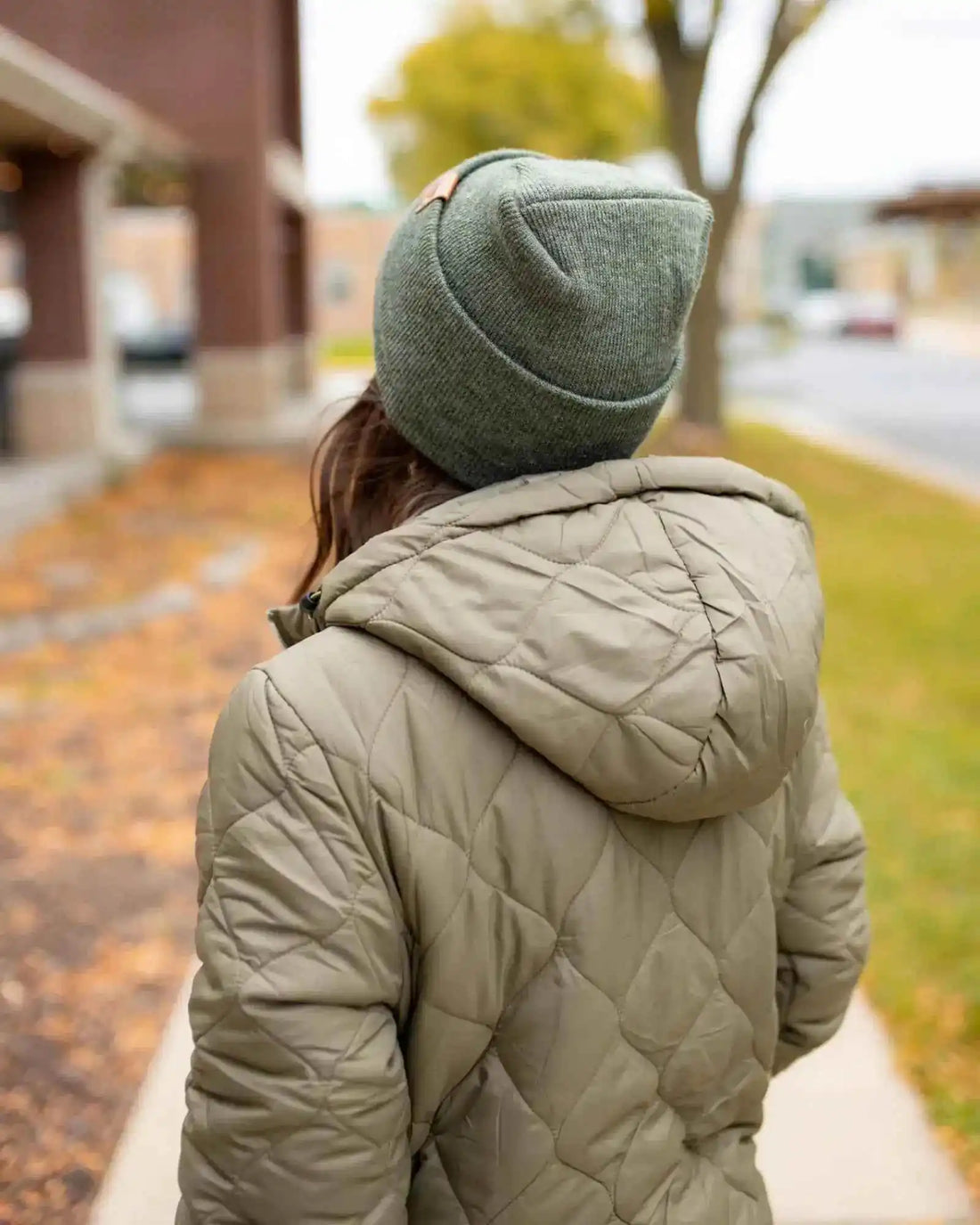 Patented H Stitch Cuffed Beanie, Forest Green