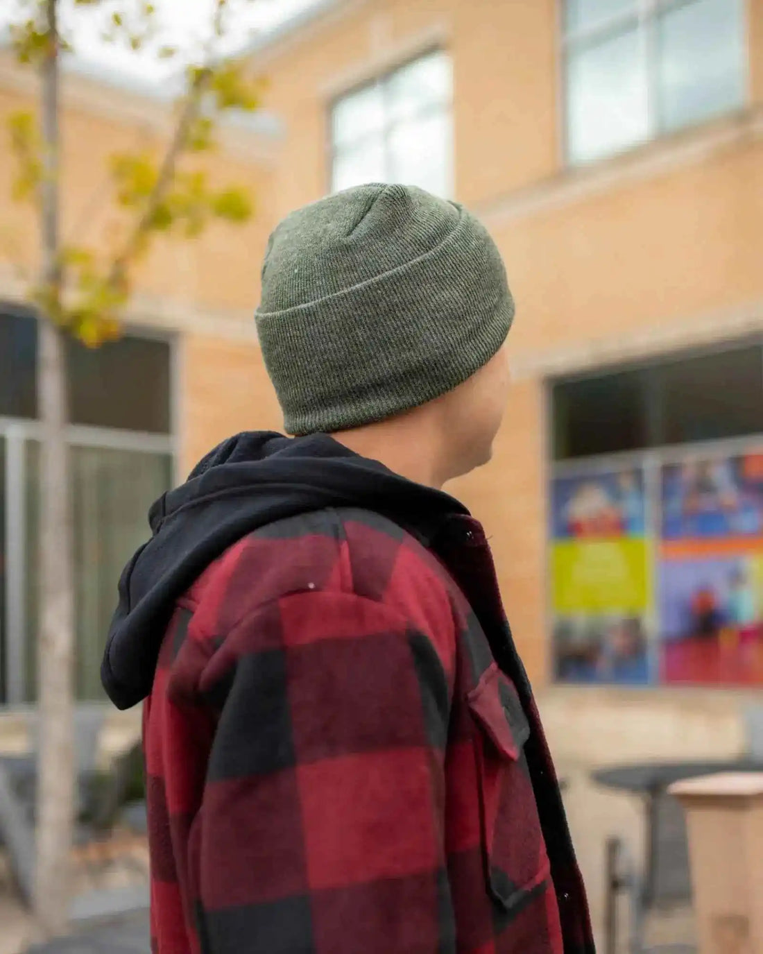 Patented H Stitch Cuffed Beanie, Forest Green