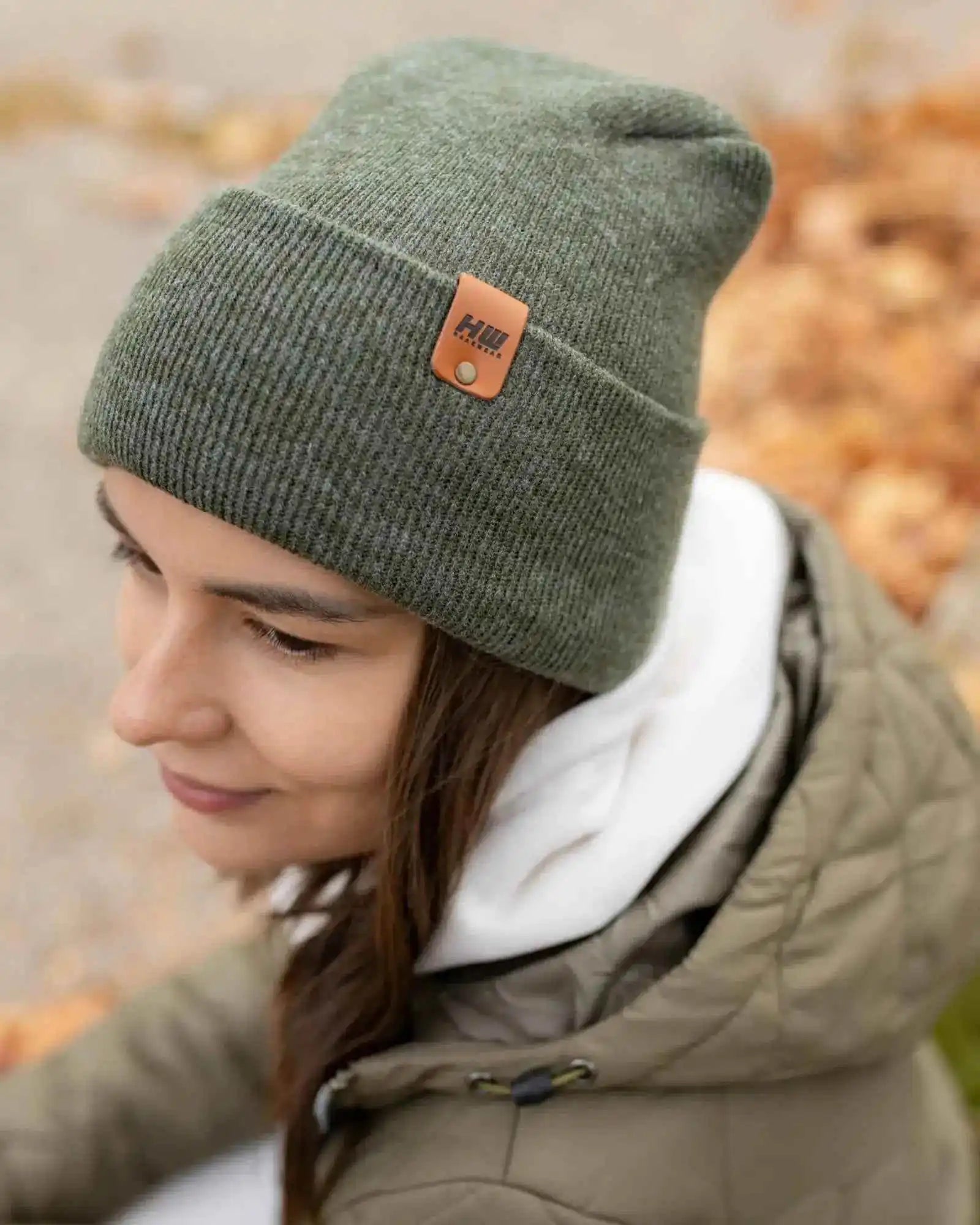 Patented H Stitch Cuffed Beanie, Forest Green