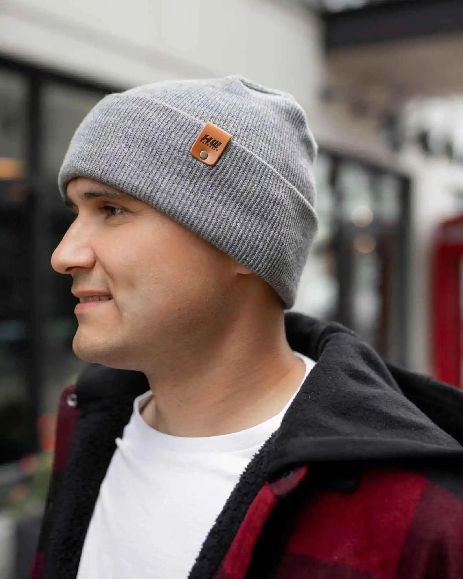 Patented H Stitch Cuffed Beanie, Koala Gray