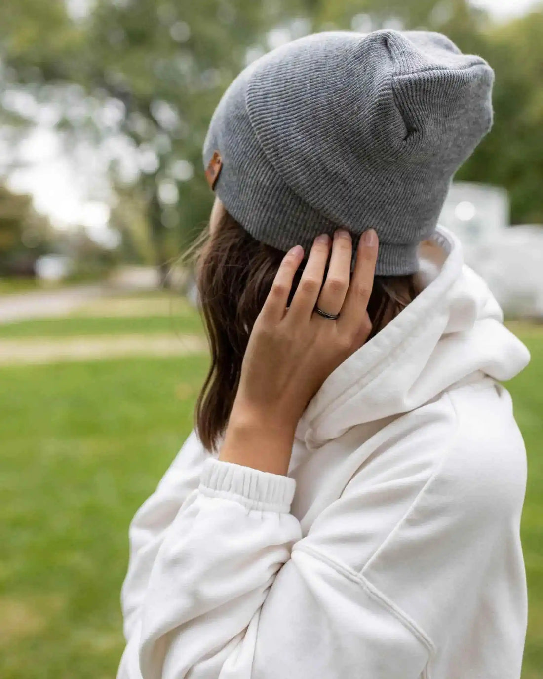 Patented H Stitch Cuffed Beanie, Koala Gray