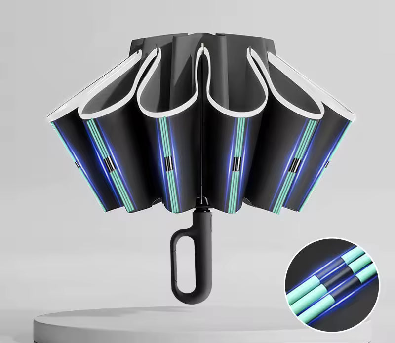 StormGuard Reverse Fold Travel Umbrella