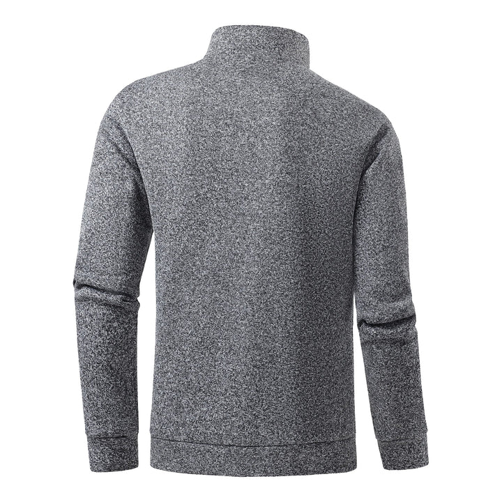 Autumn Men's Half-Zip Sweatshirts, Long-Sleeved Solid Color Pullovers, Turtlenecks, Streetwear, Winter Warm Jackets, Sports Coat