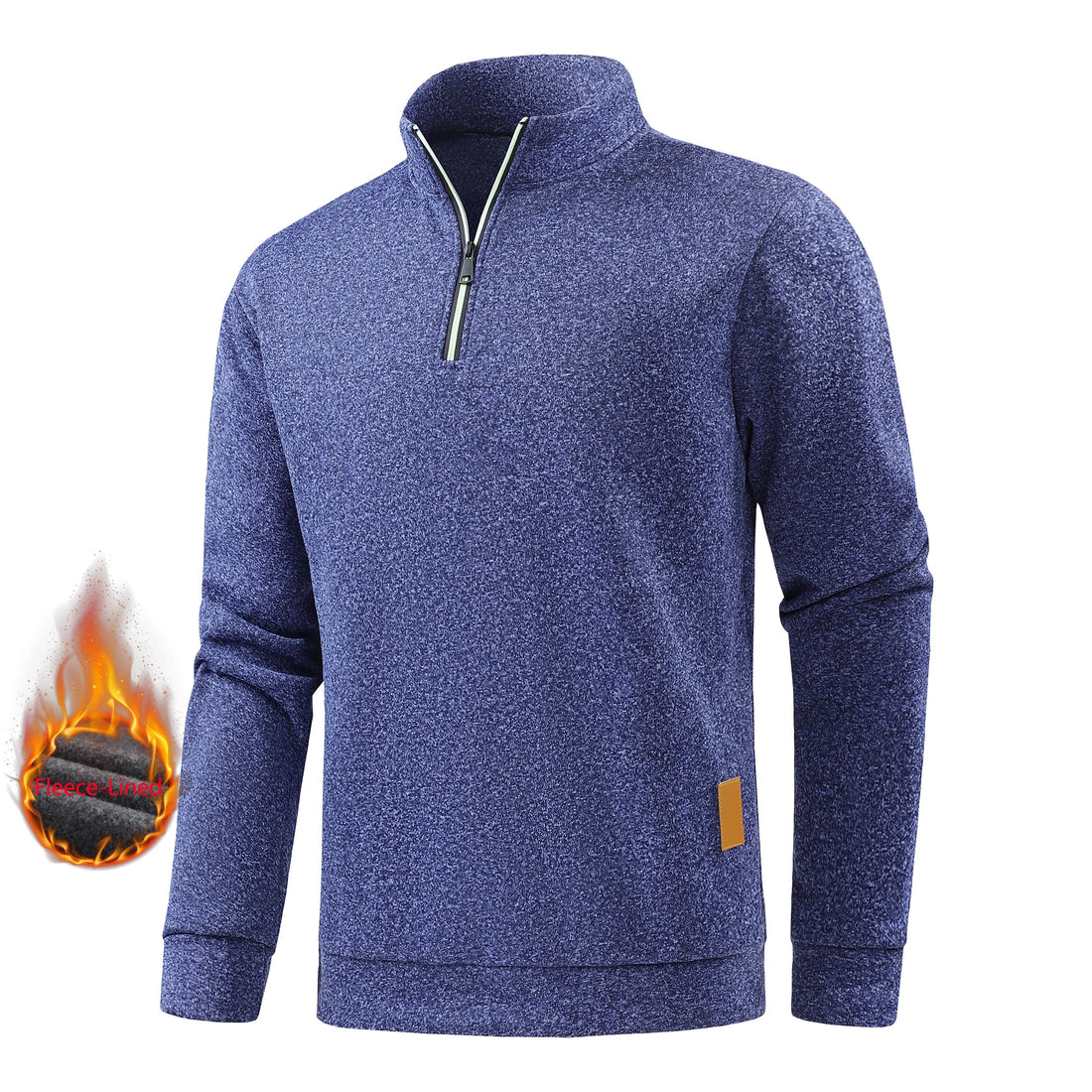 Autumn Men's Half-Zip Sweatshirts, Long-Sleeved Solid Color Pullovers, Turtlenecks, Streetwear, Winter Warm Jackets, Sports Coat