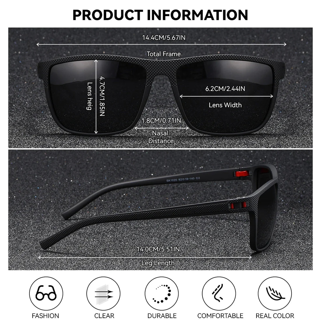 BARCUR Original Trendy White Pink Polarized Sunglasses Lightweight Comfort Square PC Eyewear for Women Sports UVA & UVB Protection Trendy Sun Glasses for Summer