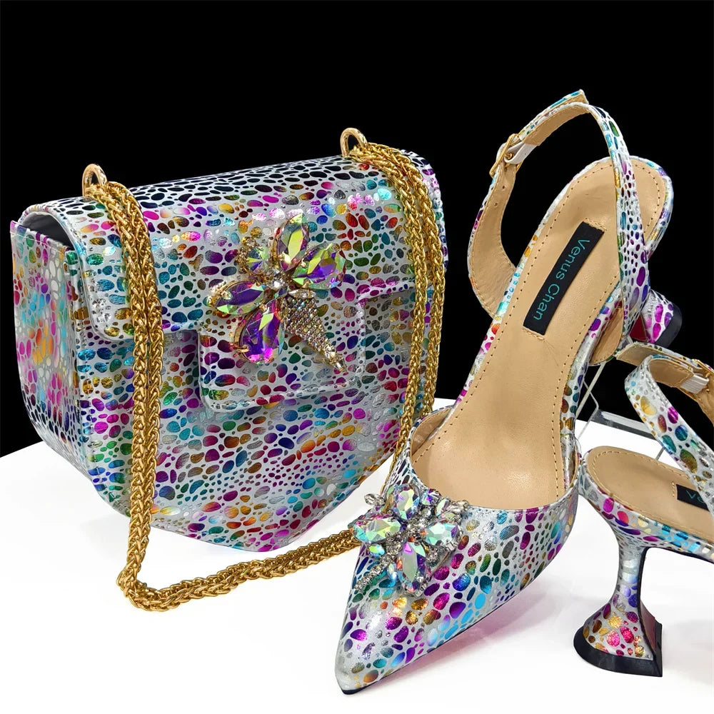 Italian Fuchsia Shoes And Bag Sets ED1990