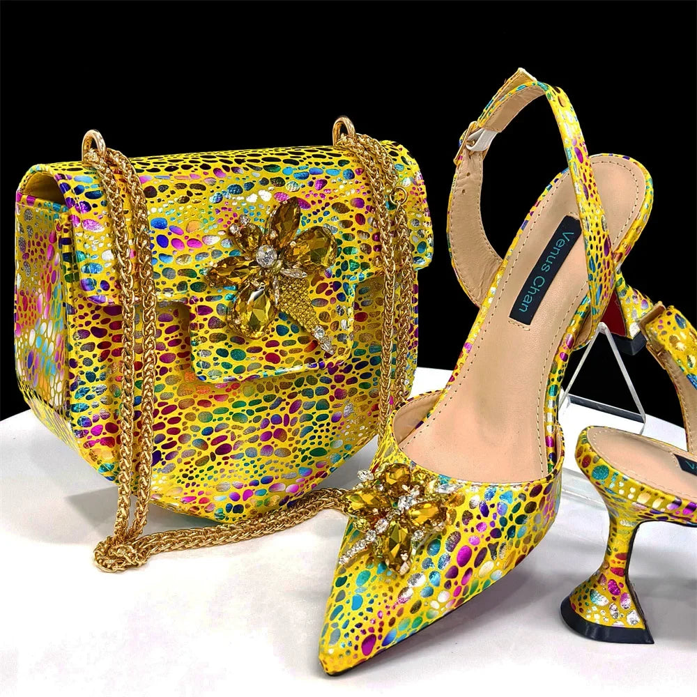 Italian Fuchsia Shoes And Bag Sets ED1990