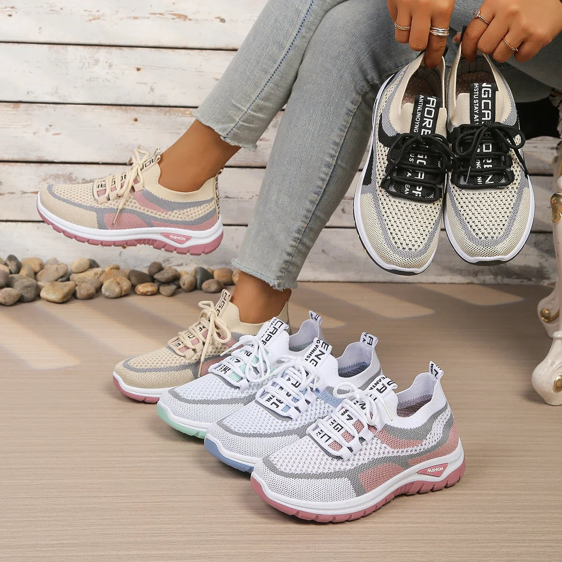 Women's Shoes Summer 2026 Casual Sneaker New Style Two-Color Single Shoes, Versatile, Casual and Fashionable Work Shoes