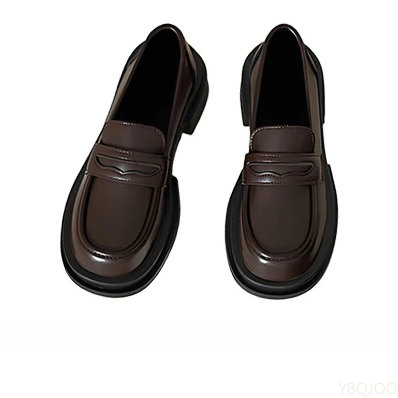 2026 Spring and Autumn Fashion New Style Casual Comfortable Versatile Women's Le Fu Shoes Retro Shallow Mouth Single Shoes