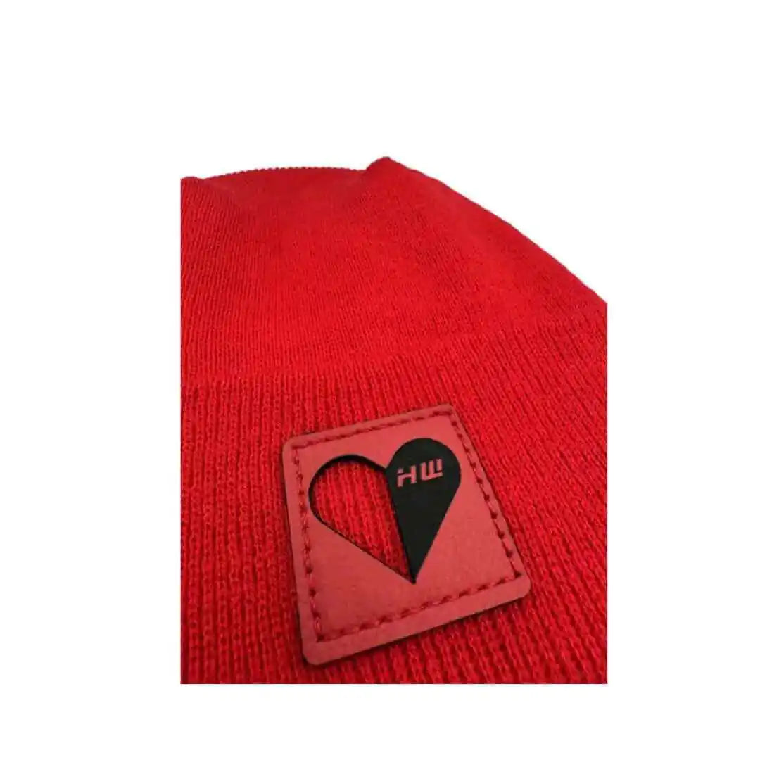 Valentine's Day H Stitch Beanie, You Complete Me, Scarlet Red
