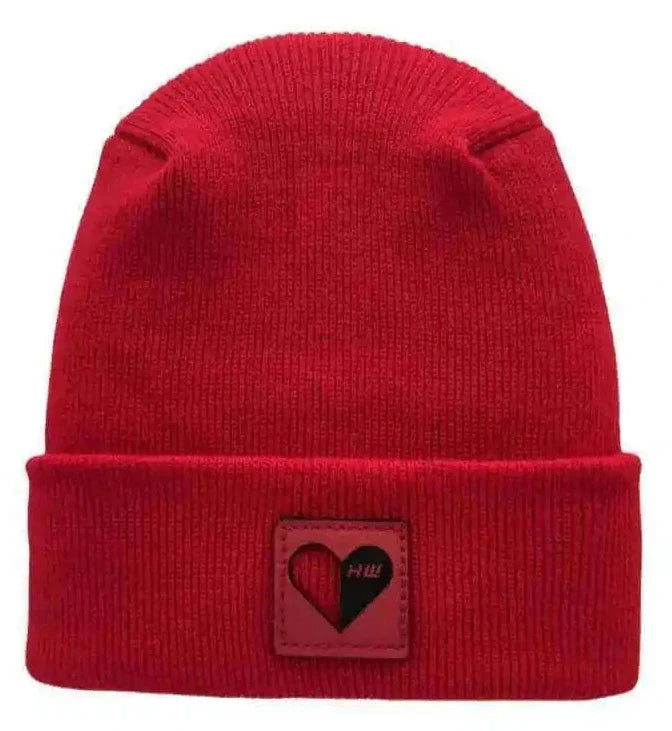 Valentine's Day H Stitch Beanie, You Complete Me, Scarlet Red