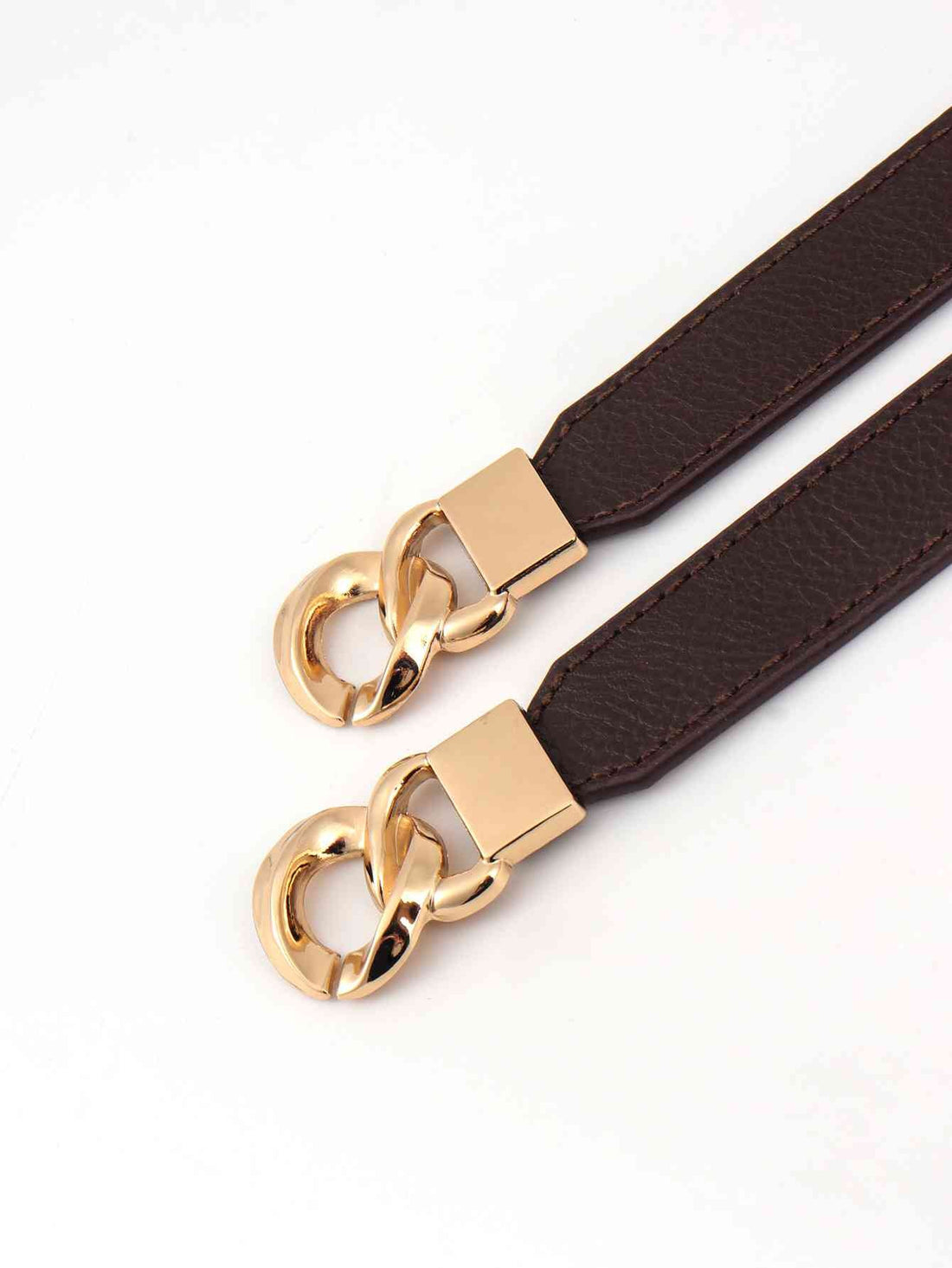 ElegantStyle Zinc Alloy Buckle Stylish Elastic PU Fashion Belt