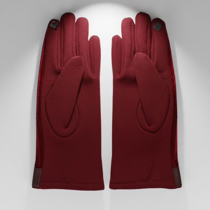 Winter Leather Touchscreen Gloves Stylish Casual Fur Stripe Accessory