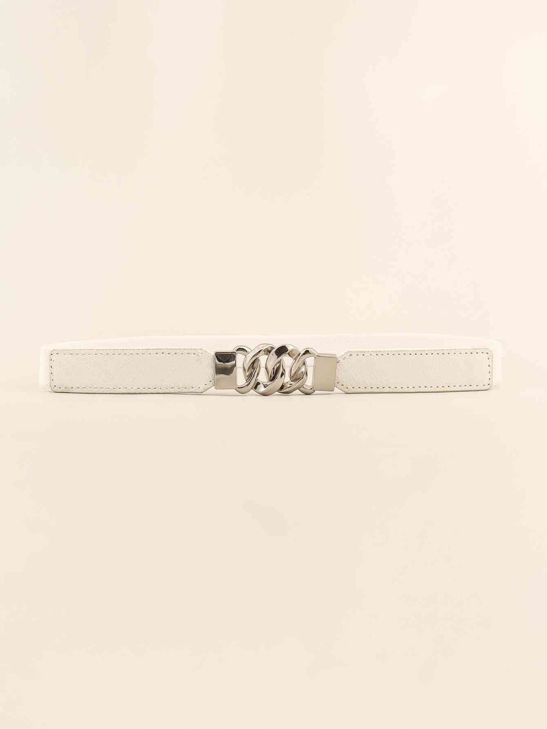 ElegantStyle Zinc Alloy Buckle Stylish Elastic PU Fashion Belt