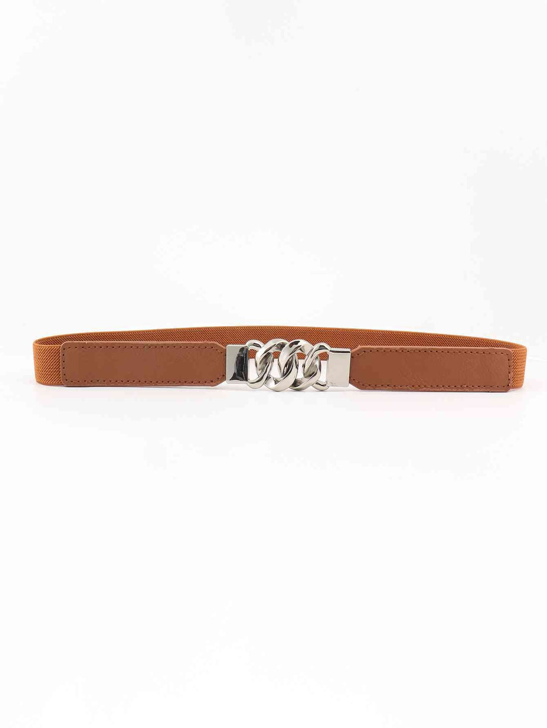ElegantStyle Zinc Alloy Buckle Stylish Elastic PU Fashion Belt