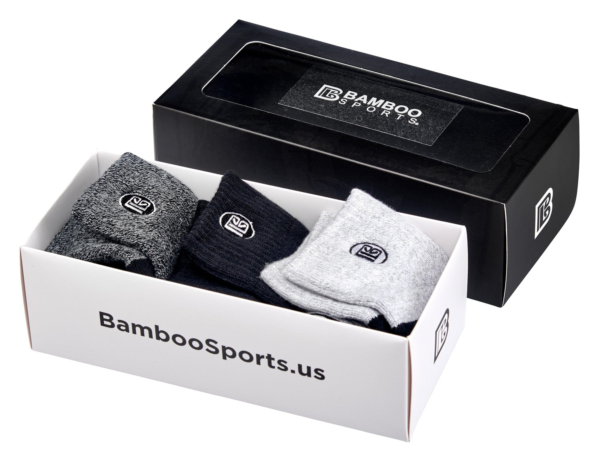 Premium Bamboo Rayon Quarter Crew Socks - 3 Pair Gift Box