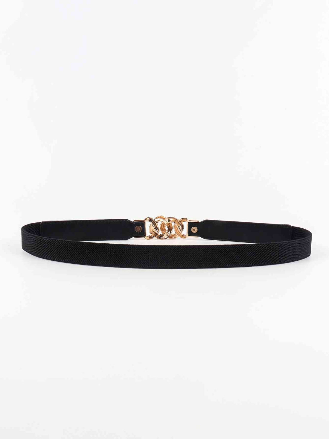 ElegantStyle Zinc Alloy Buckle Stylish Elastic PU Fashion Belt