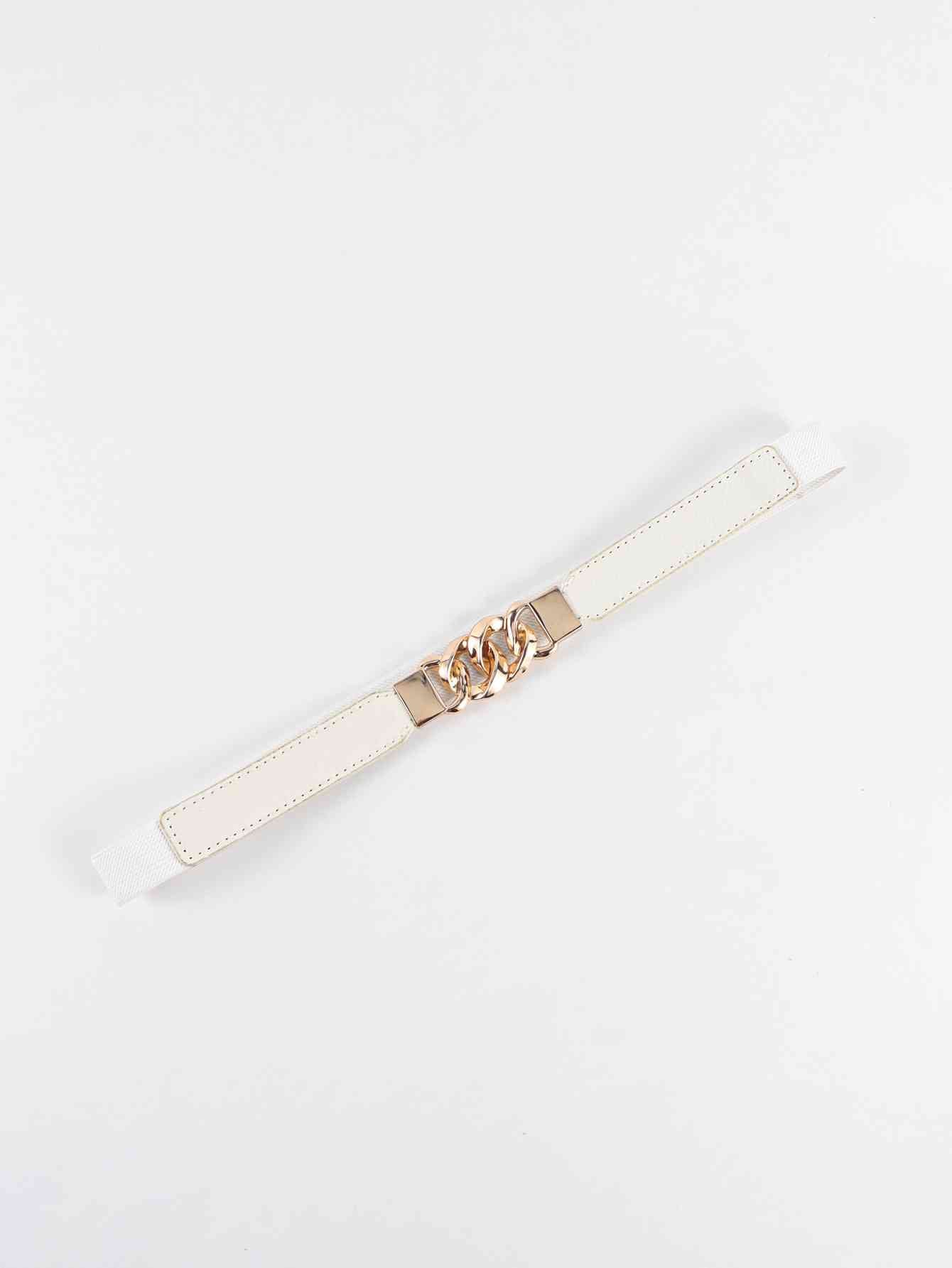 ElegantStyle Zinc Alloy Buckle Stylish Elastic PU Fashion Belt