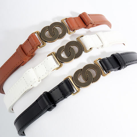 ElegantStyle Alloy Buckle Chic Versatile PU Fashion Belt Accessory