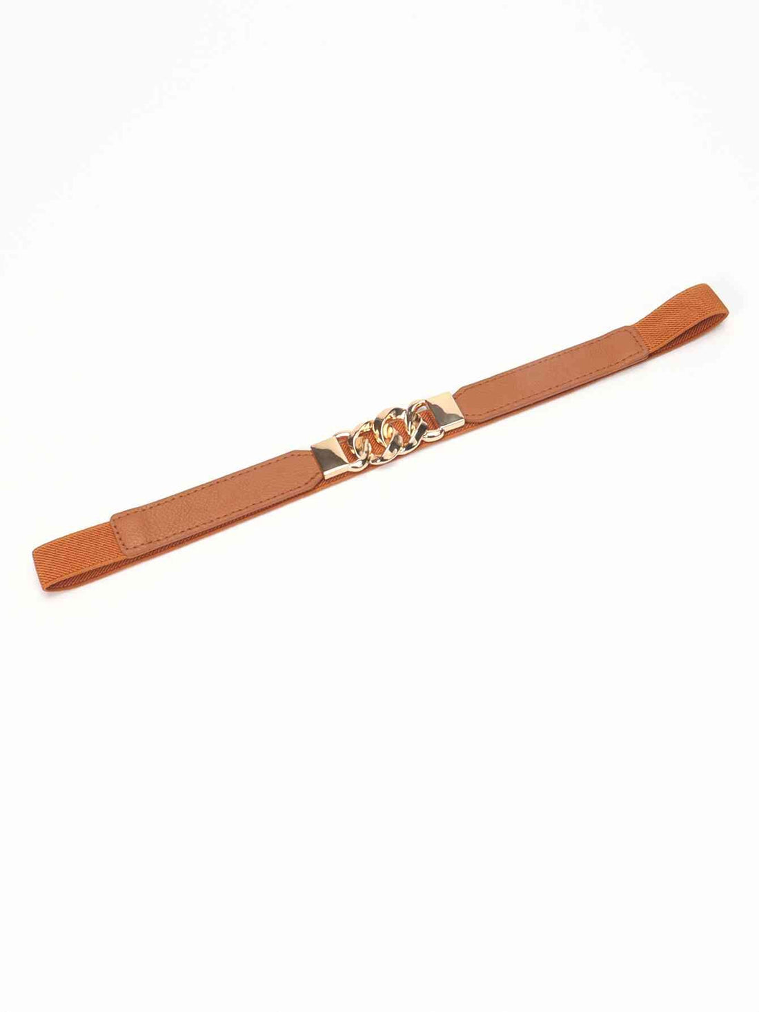 ElegantStyle Zinc Alloy Buckle Stylish Elastic PU Fashion Belt