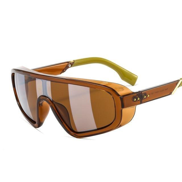 Fashionable Shield Visor Sunglasses Polarized Sunglasses Cycling Driving Windproof sun glasses For Women & Men  Oversized Windproof Sun Glasses Colorful Frame Classic Decent Shades Sunglasses