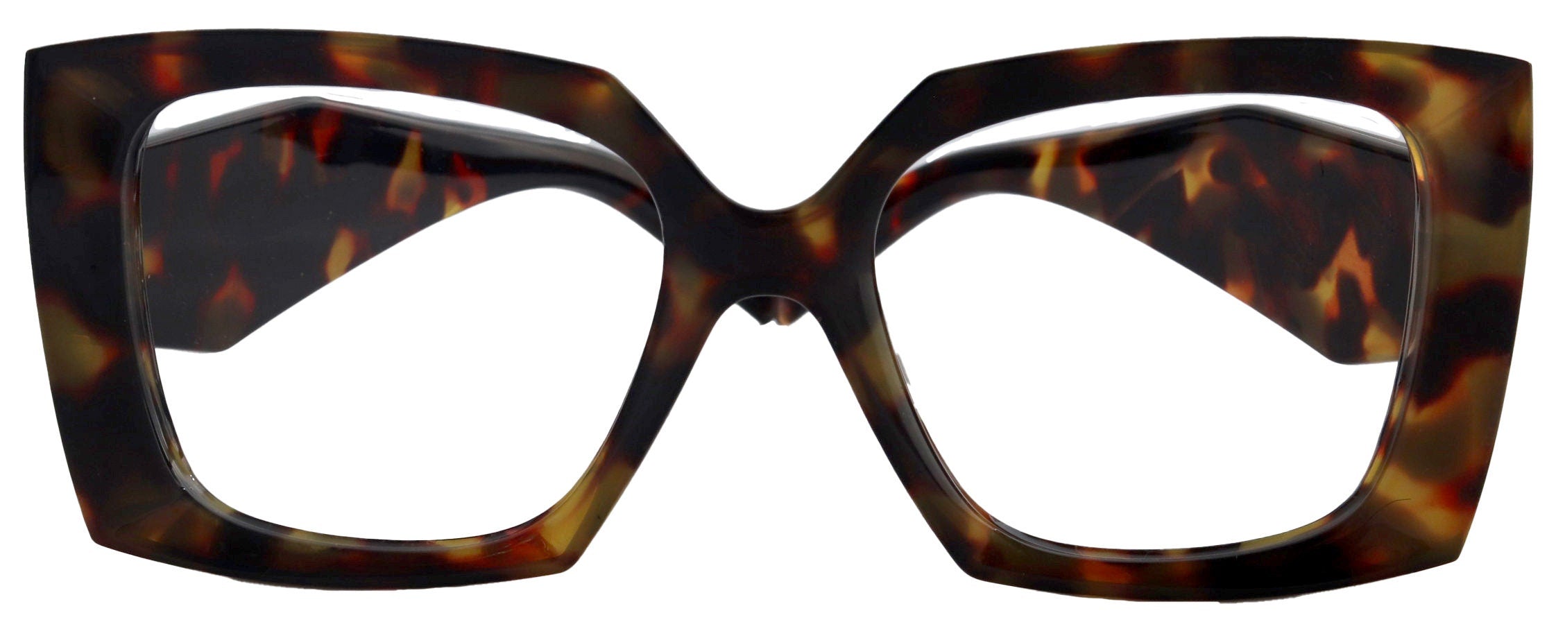 Penelope Tortoiseshell   Large Oversized Reading Glasses, Women Readers, High-End Reading Magnifying eyeglasses,  Big Square Optical Frames