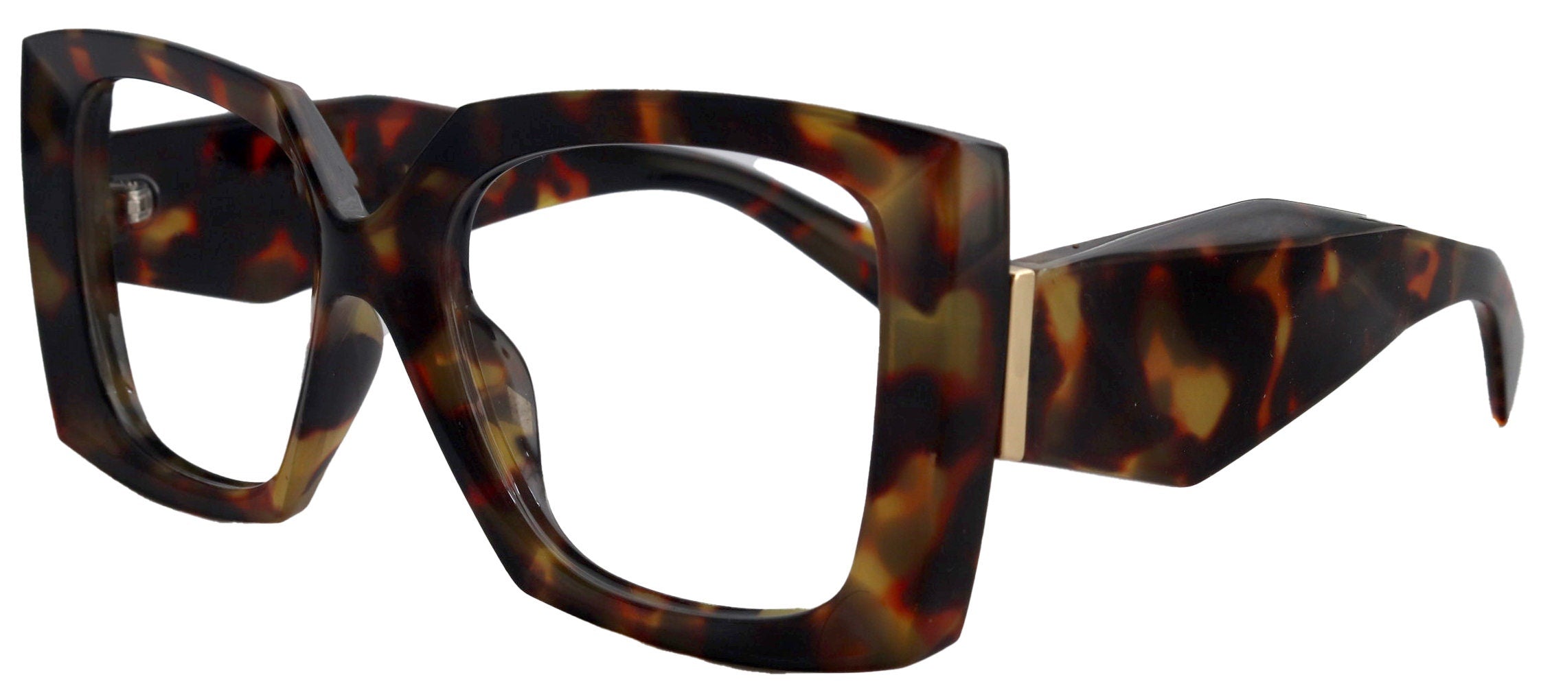 Penelope Tortoiseshell   Large Oversized Reading Glasses, Women Readers, High-End Reading Magnifying eyeglasses,  Big Square Optical Frames
