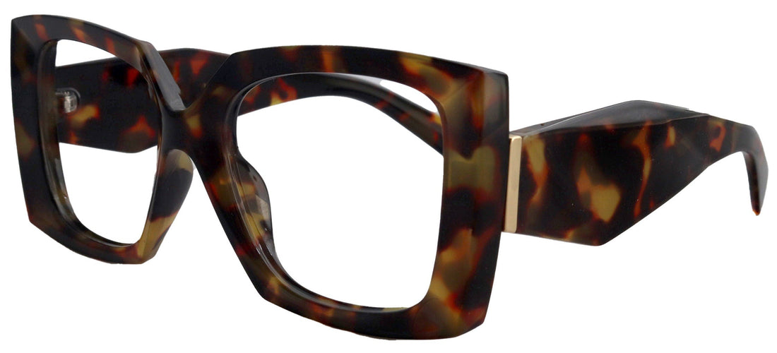 Penelope Tortoiseshell   Large Oversized Reading Glasses, Women Readers, High-End Reading Magnifying eyeglasses,  Big Square Optical Frames