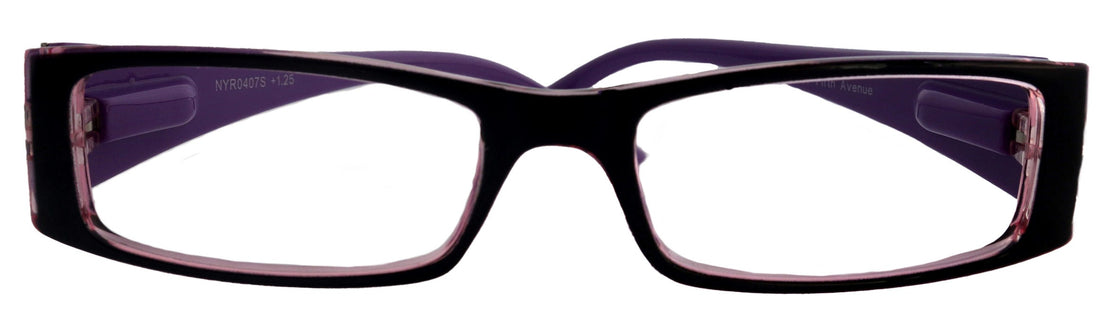 The French (Fleur De  Lis) Bayonetta-style, rectangular High-End Women Reading Glasses Spring temple  Optical Frame  NY Fifth Avenue