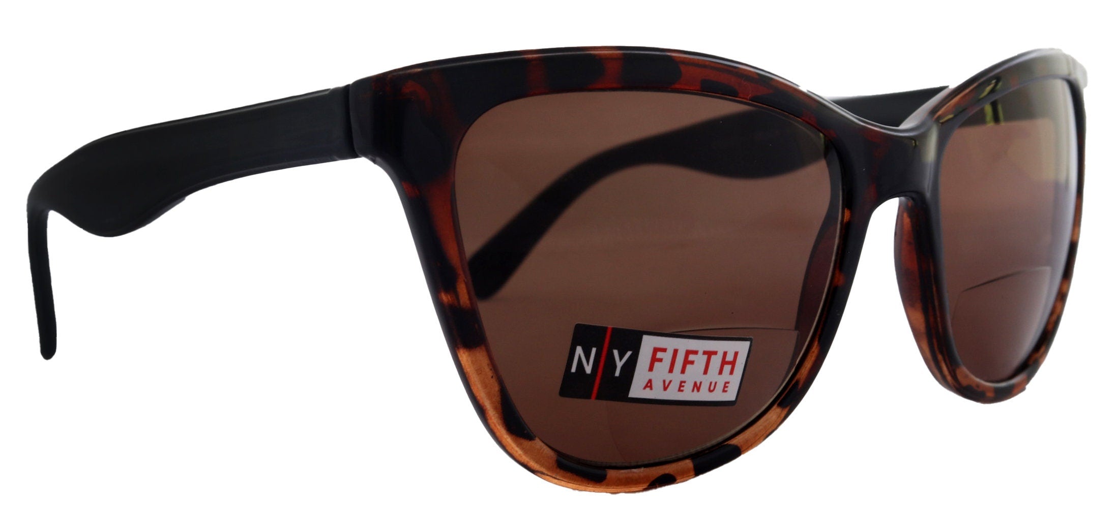 Eleanor, High-End Line Bifocal (Clear On Top) Sun Readers for Women OR Non-Bifocal Readers Sunglasses (Brown Tortoiseshell ) NY Fifth Avenue