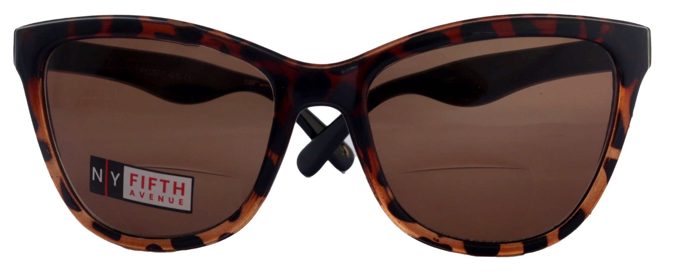 Eleanor, High-End Line Bifocal (Clear On Top) Sun Readers for Women OR Non-Bifocal Readers Sunglasses (Brown Tortoiseshell ) NY Fifth Avenue