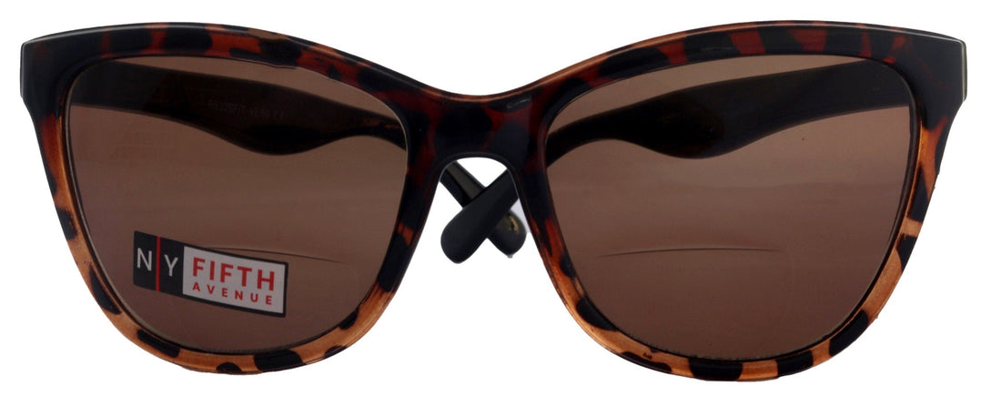 Eleanor, High-End Line Bifocal (Clear On Top) Sun Readers for Women OR Non-Bifocal Readers Sunglasses (Brown Tortoiseshell ) NY Fifth Avenue