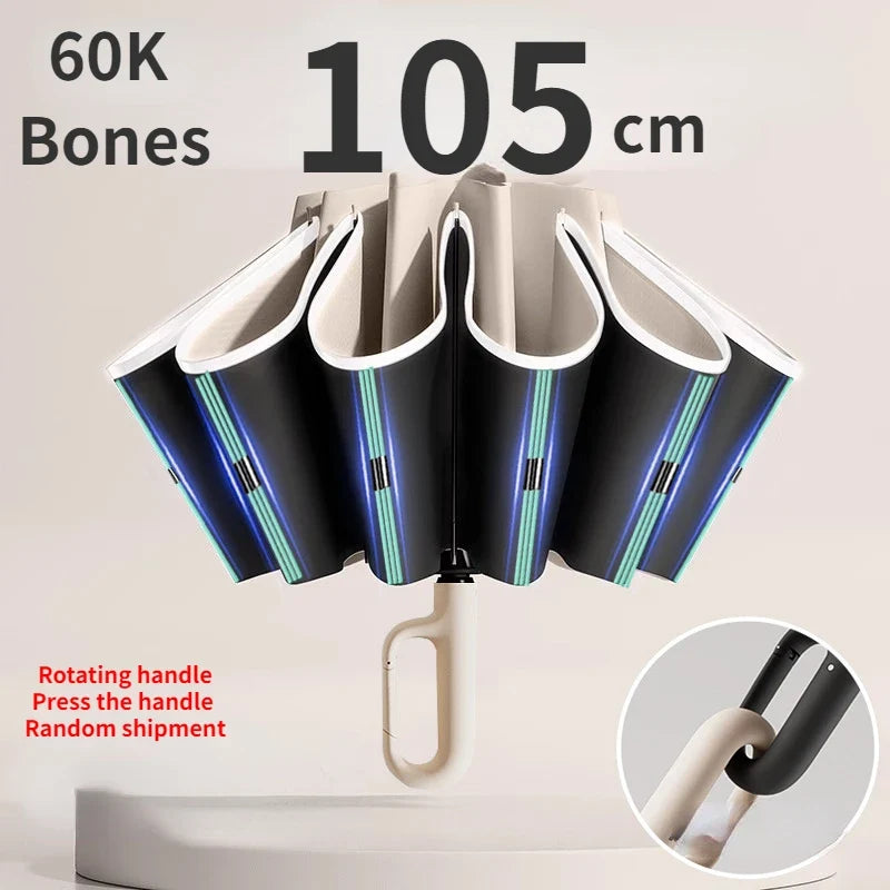 StormGuard Reverse Fold Travel Umbrella
