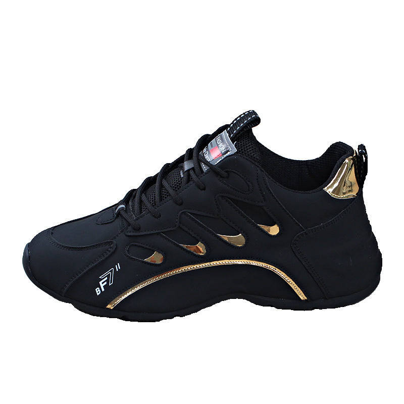 Luxury Men’s Leather Sneakers Comfortable Casual Platform Running Shoes