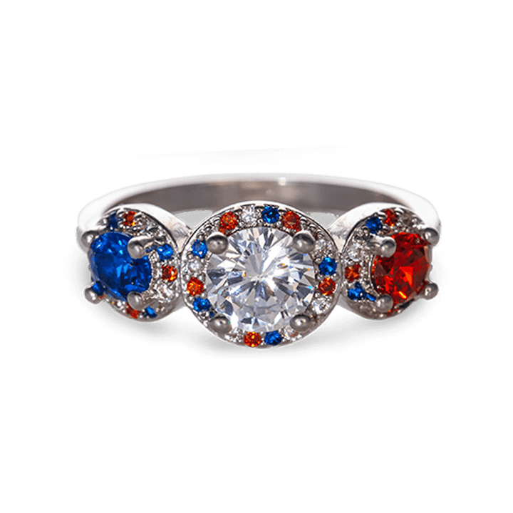 United Brilliance - Three Stone America Ring