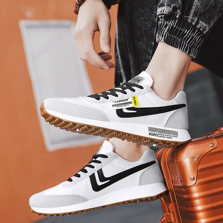 Trendy Student Sports Board Casual White Sneakers Everyday Footwear