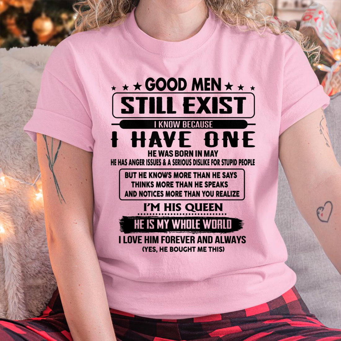 May - Good men Still Exist - gift for your girlfriend, wife from Husband - NGHL05 (SKU-GM-05)
