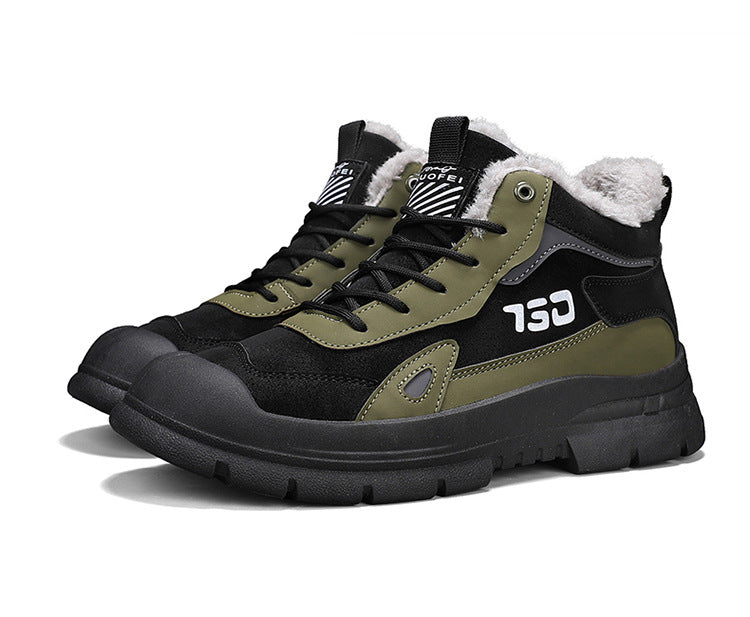 Men’s Winter Fleece Martin Casual Anti-Cold Snow Boots Footwear