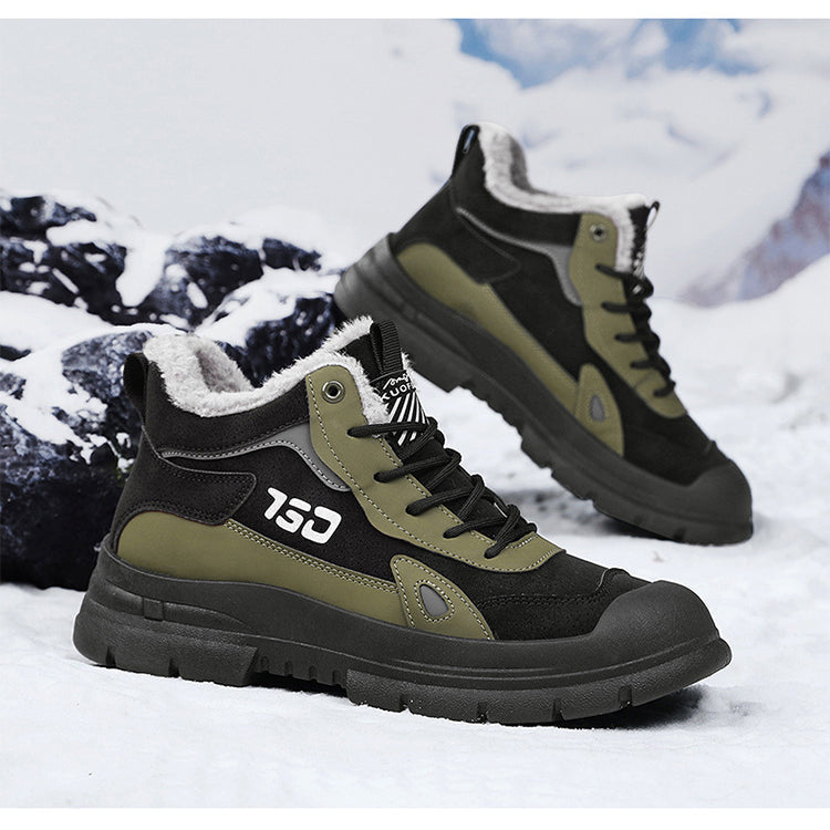 Men’s Winter Fleece Martin Casual Anti-Cold Snow Boots Footwear
